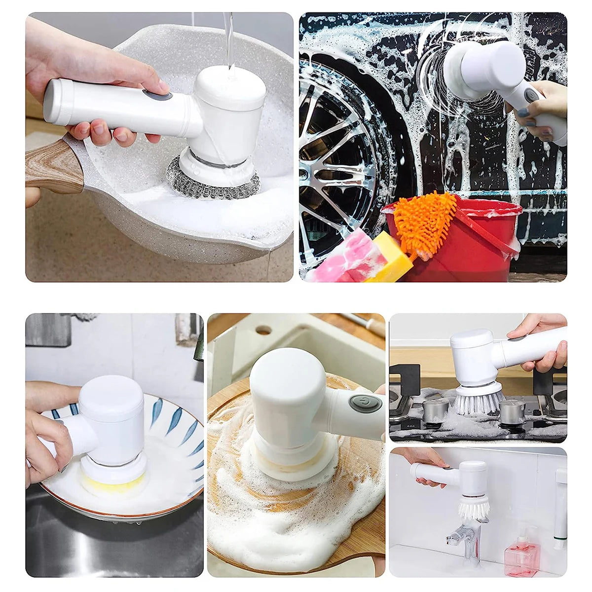 Kit de Rechange – 5 Têtes pour Brosse Électrique de Nettoyage