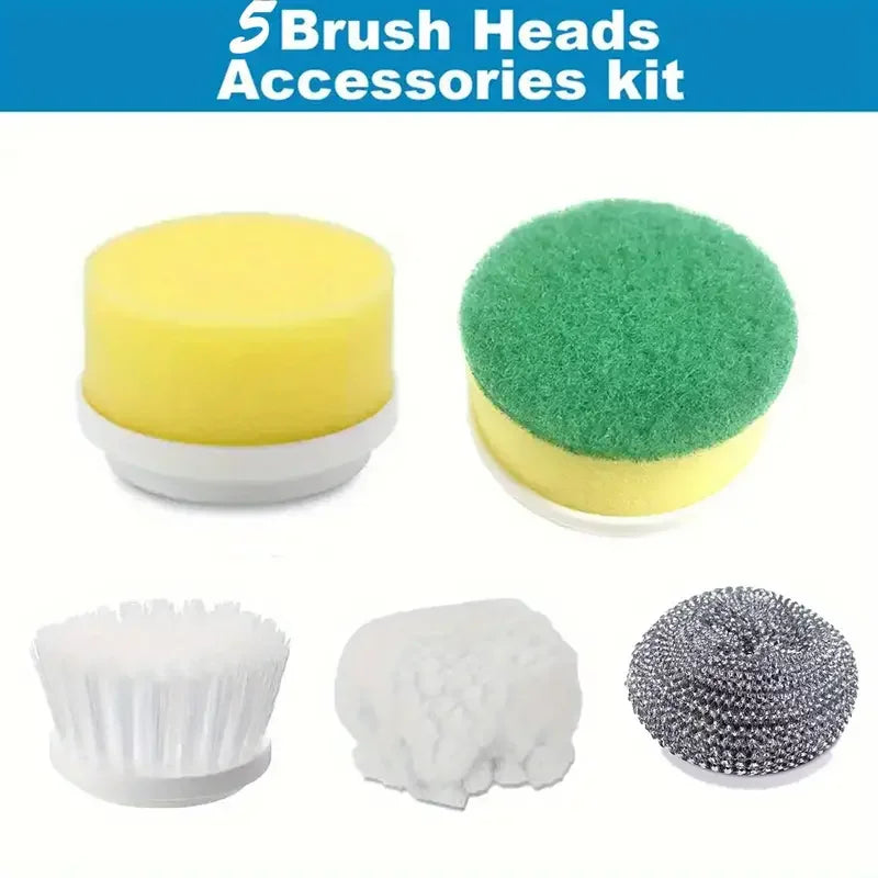 Kit de Rechange – 5 Têtes pour Brosse Électrique de Nettoyage